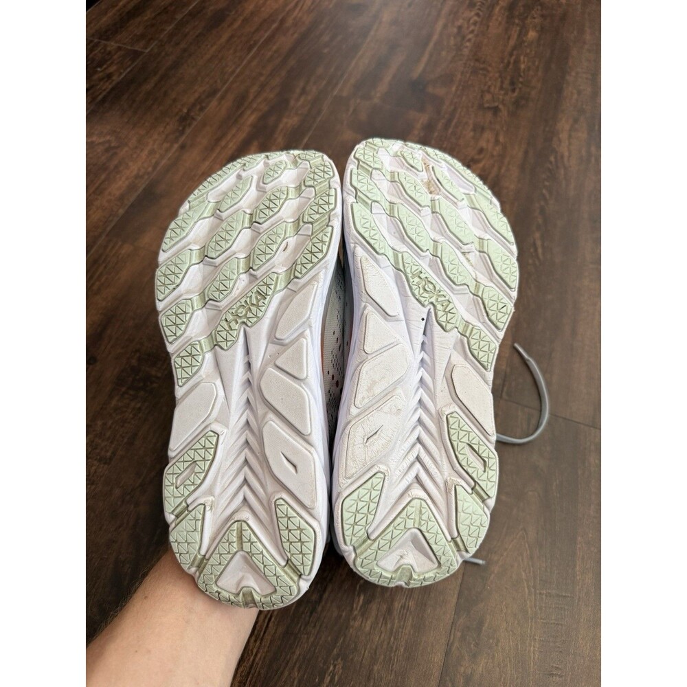 Hoka One One Clifton 8 Women Sz 10.5 Blue/ White Running Shoes Sneakers - Picture 9 of 9